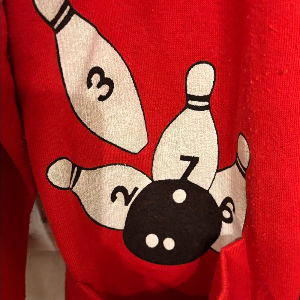 Blair Red Cardigan with Bowling Design - Picture 3 of 8